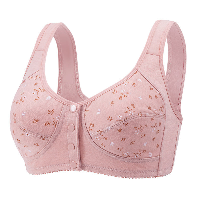 Unwired Printed Front Button Underwear
