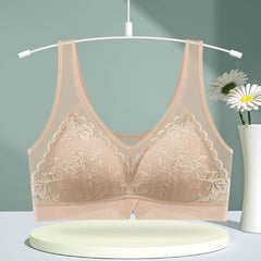 Wireless Lace Wide Strap Tank Top Bra