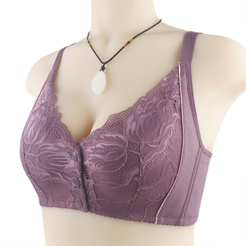 lace front button shaped bra