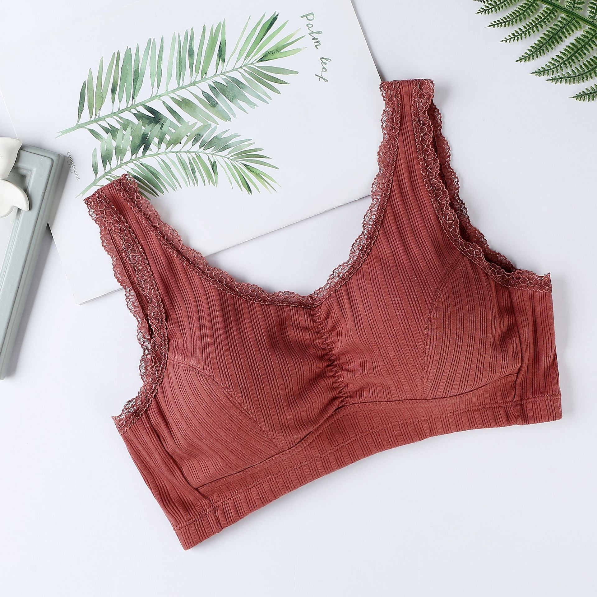 Pure Cotton Buckleless Breathable Sports Bra