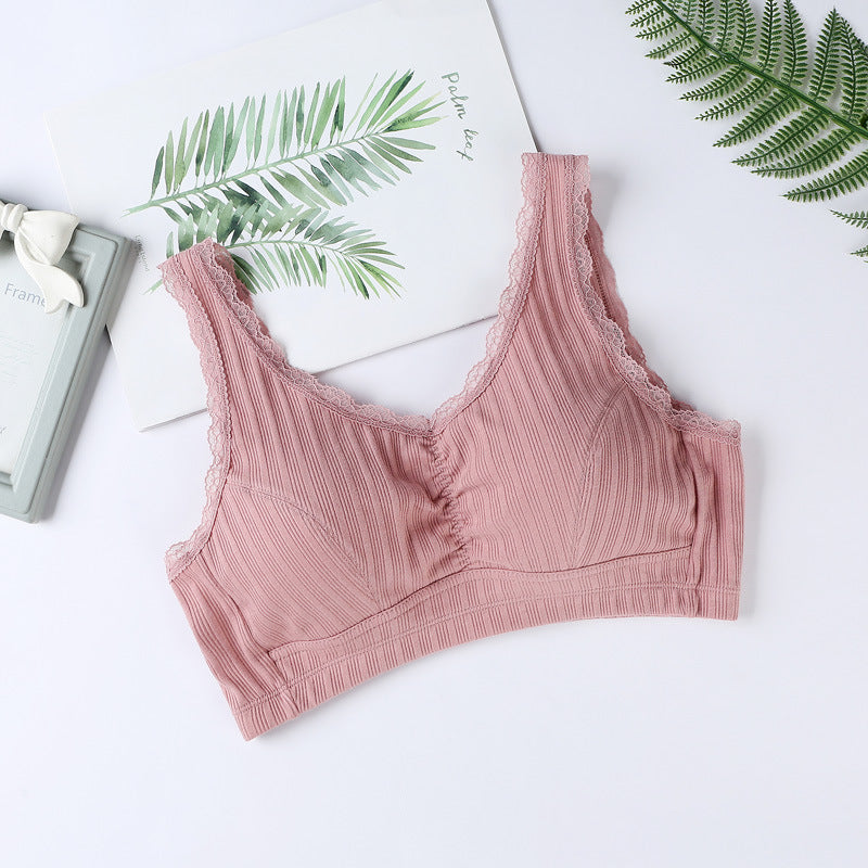 Pure Cotton Buckleless Breathable Sports Bra