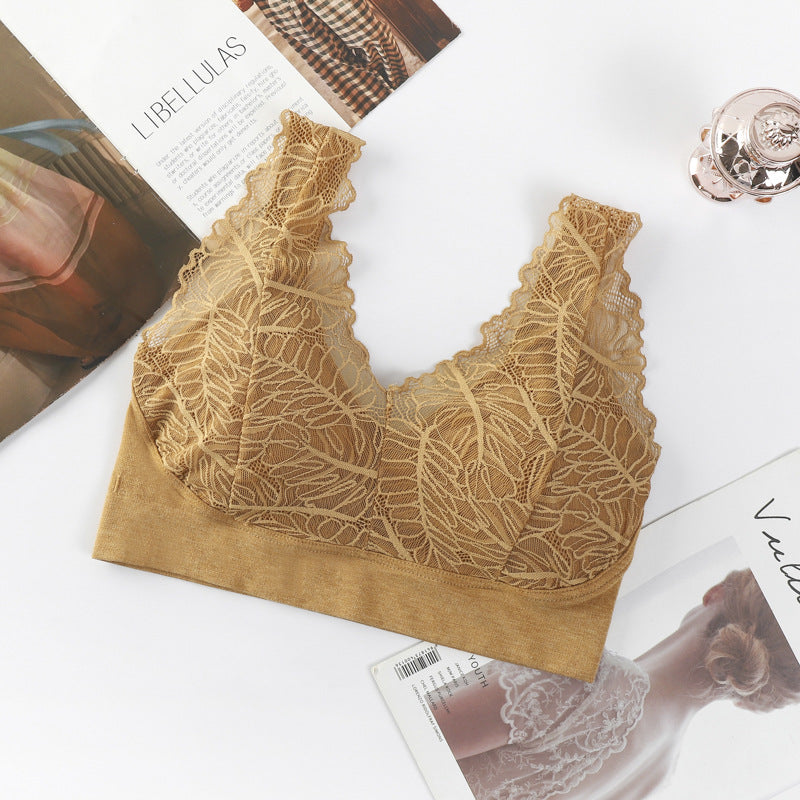 lace beautiful back cotton gauze breathable bandeau