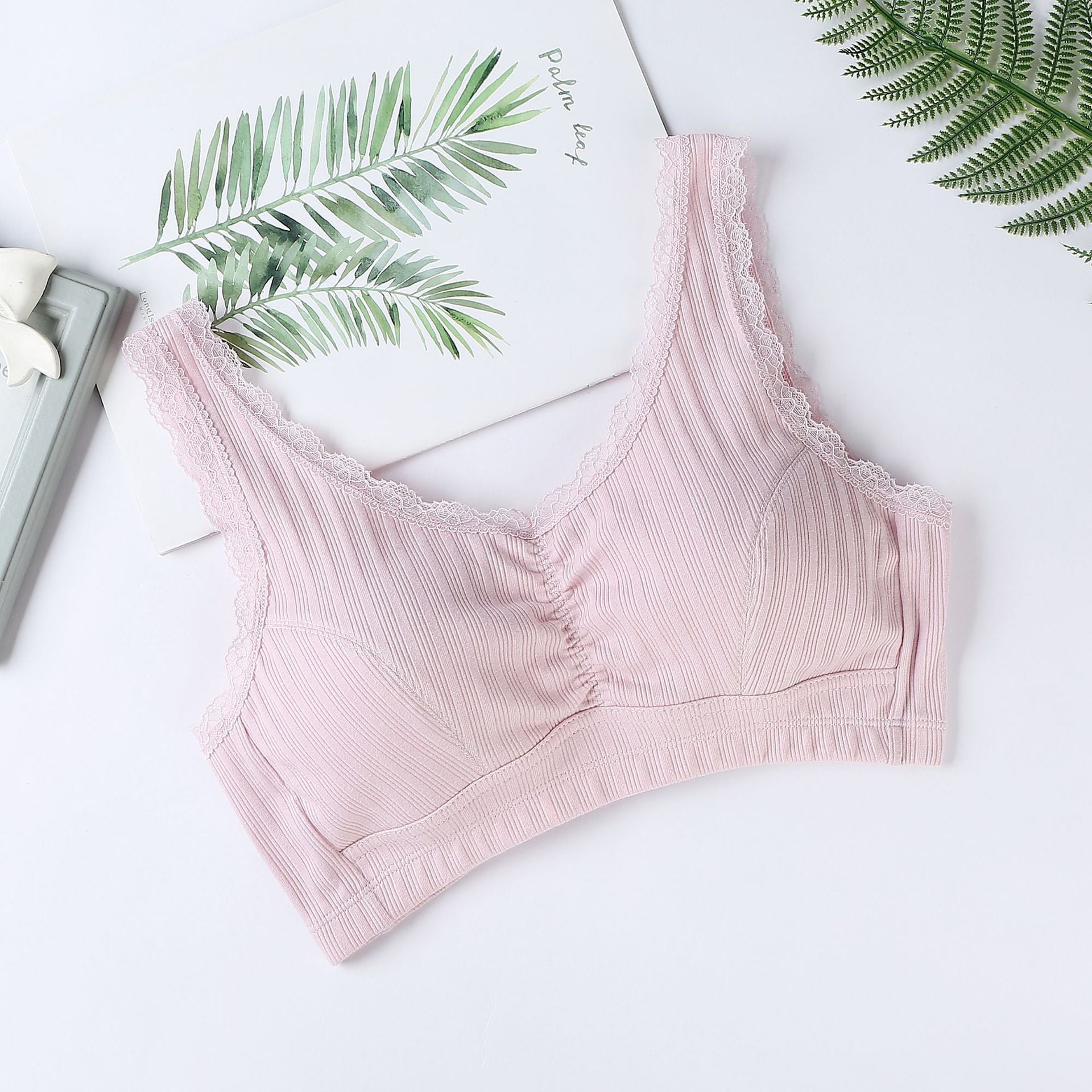 Pure Cotton Buckleless Breathable Sports Bra