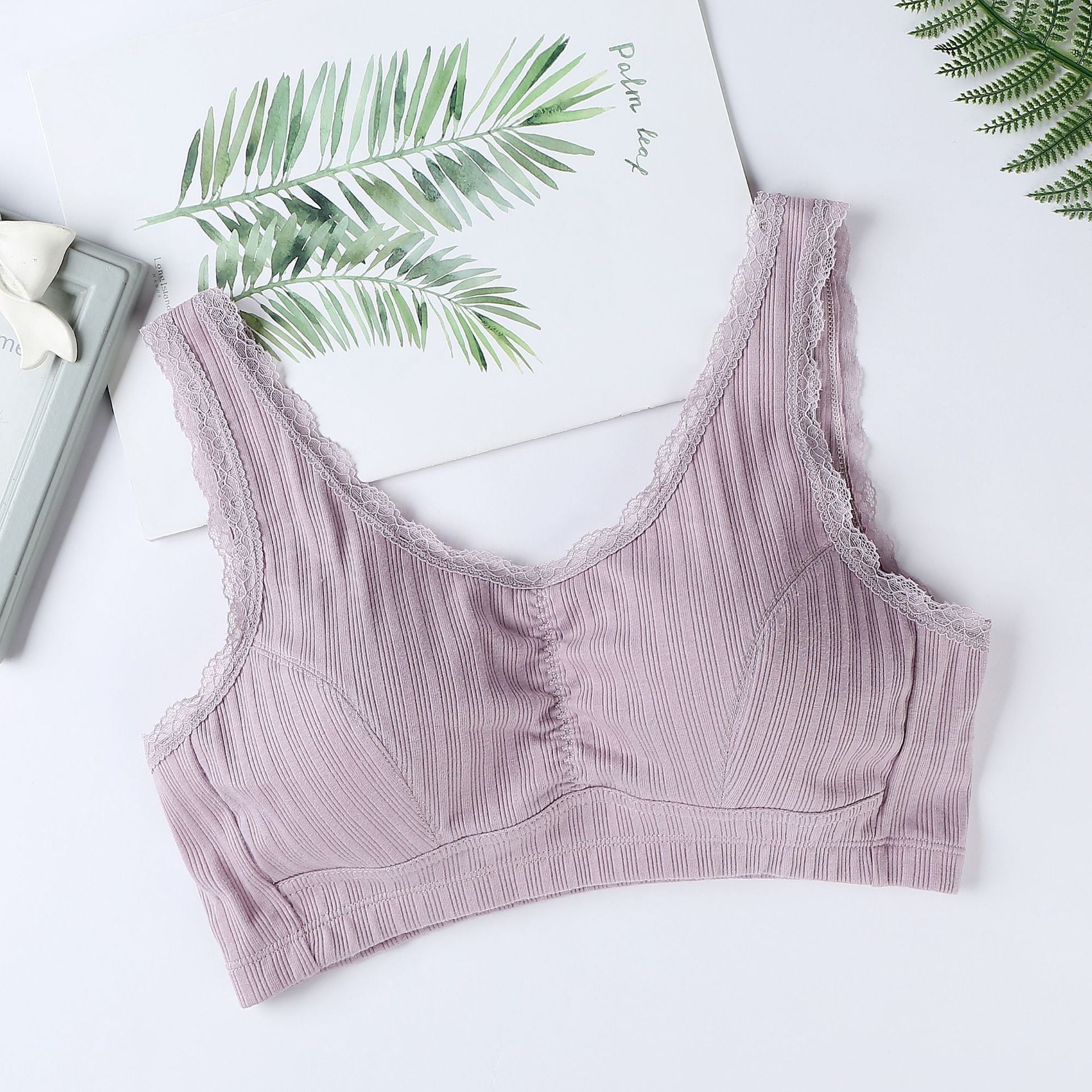 Pure Cotton Buckleless Breathable Sports Bra