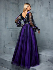 Three-dimensional Flower Embroidery Gown