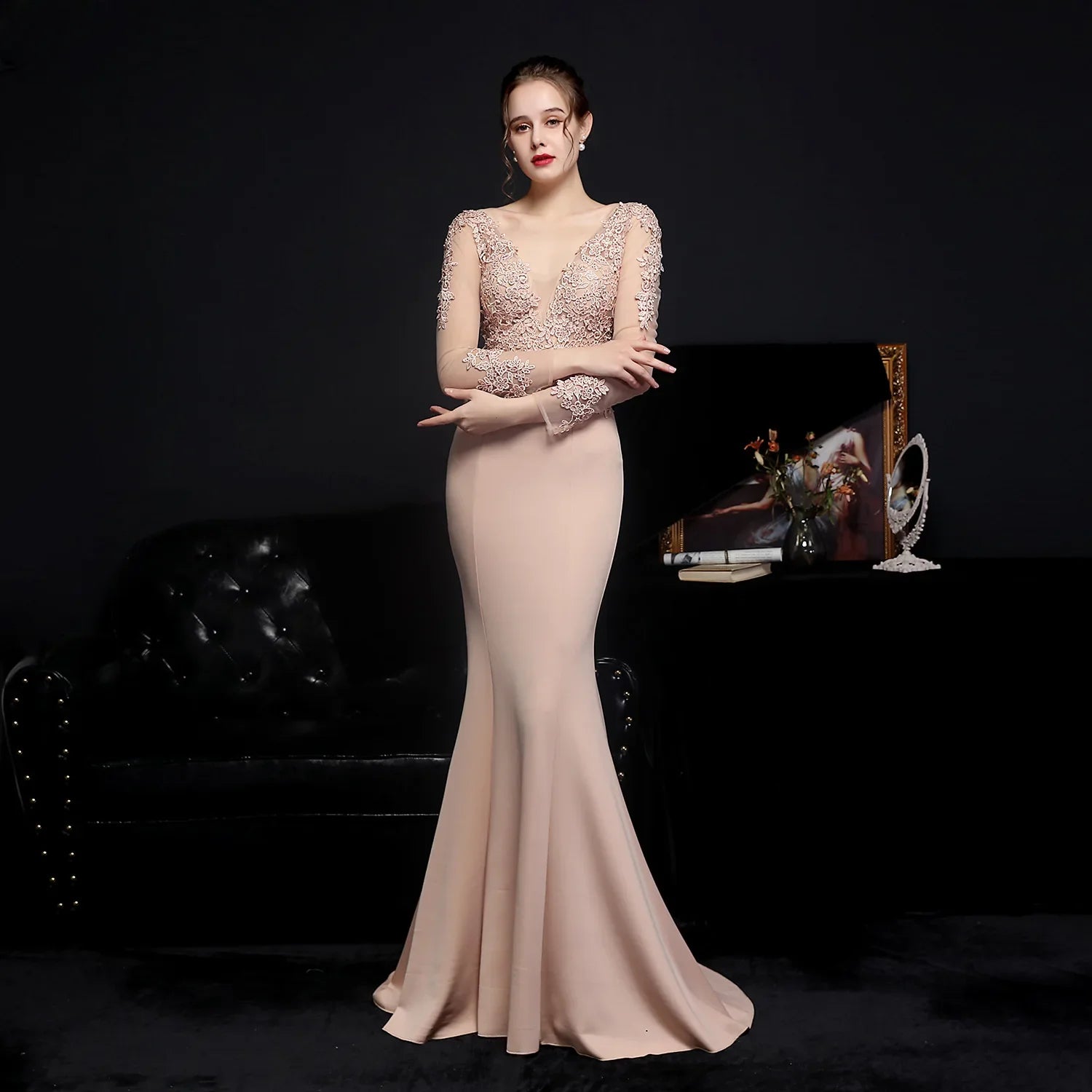 Elegant Mermaid Women's Maxi Gown