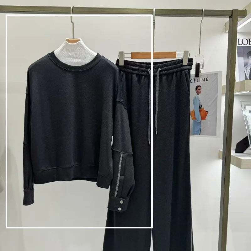 Crew Neck Wool Sweatshirt