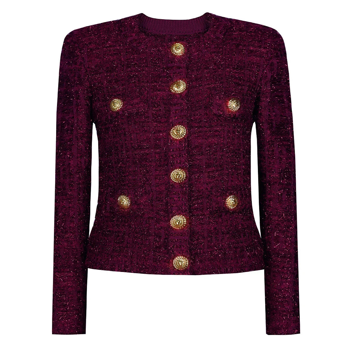 Fancy Textured Knitted Cardigan