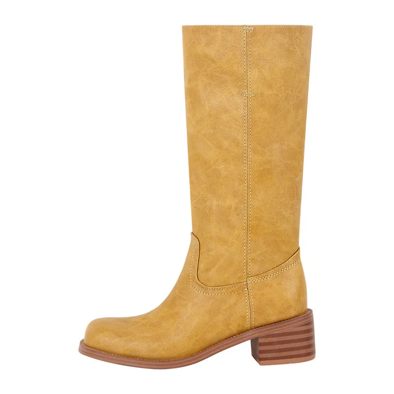Fashion Pull-On Wide Calf Boots
