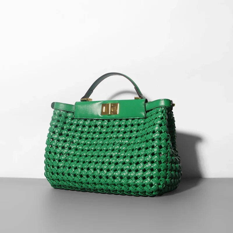 Polished Hollow Out Hand Knitting Handbag