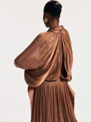 Loose Lantern Sleeve Evening Party Dress