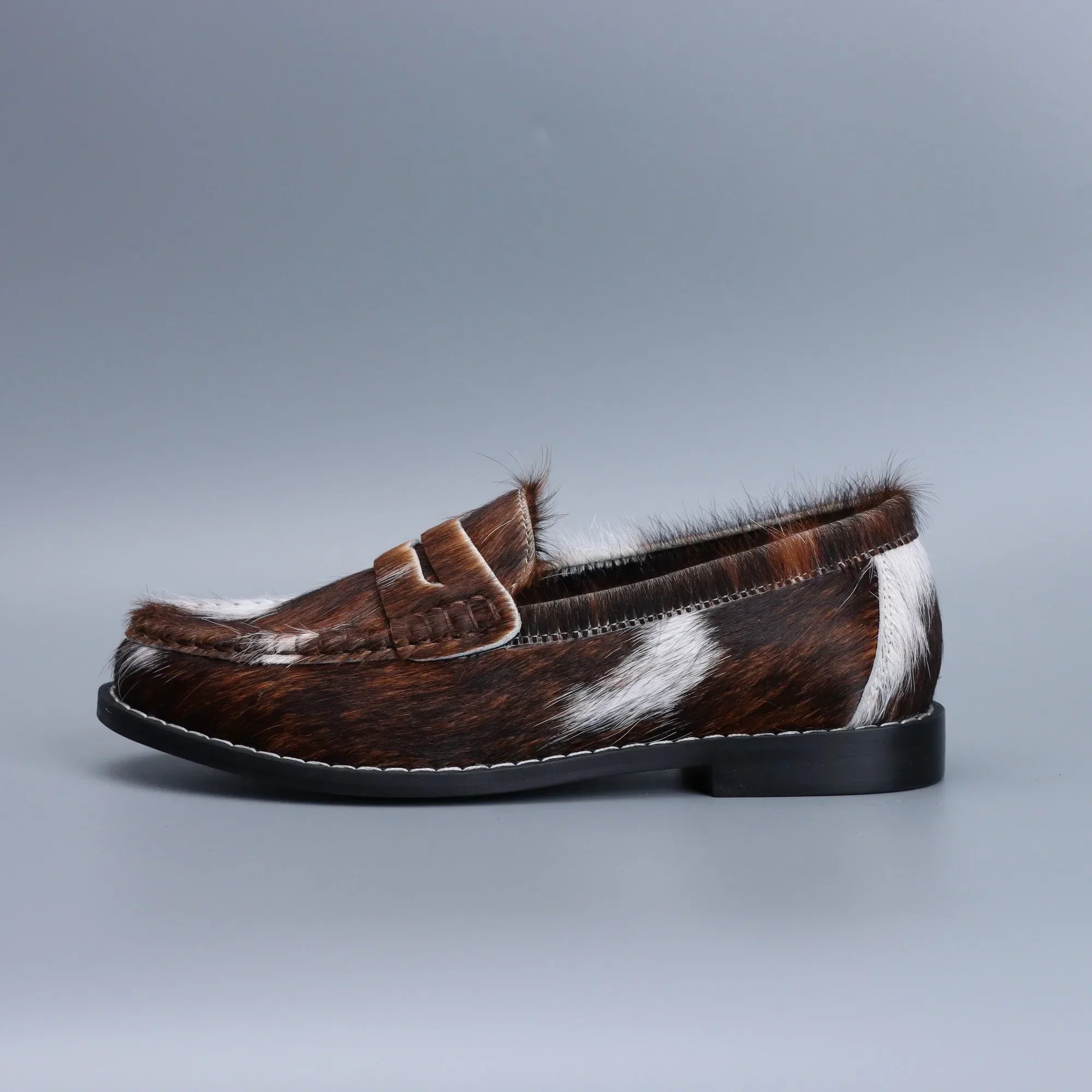 Luxury Natural Calf Hair Women's Loafers