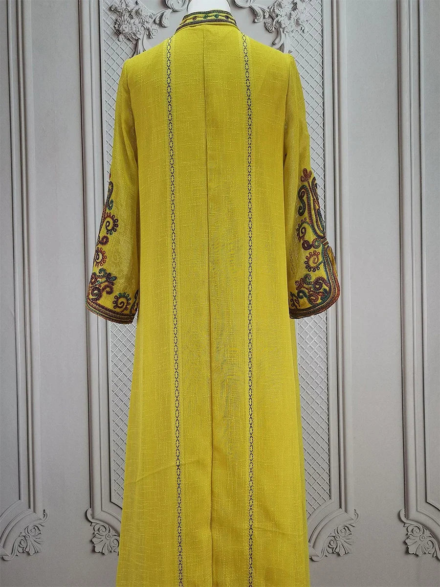 Romance in the Making Embroidered Floral Abaya