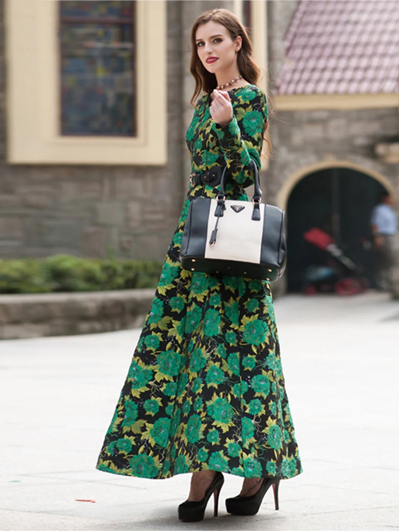 Live In Floral Fashion Party Dress