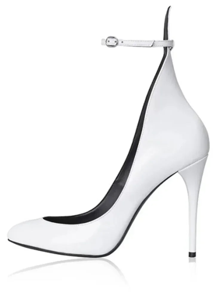 Stylish Buckle Strap High Heels