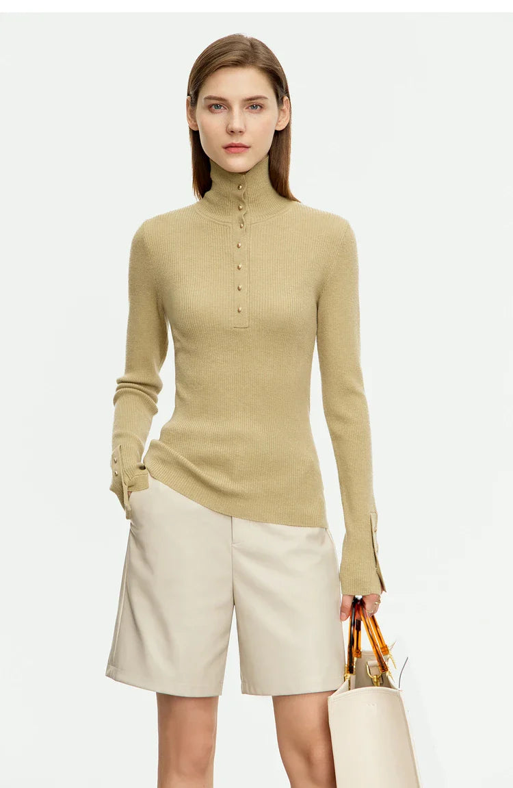 Open Sleeve Women's Turtleneck Sweaters