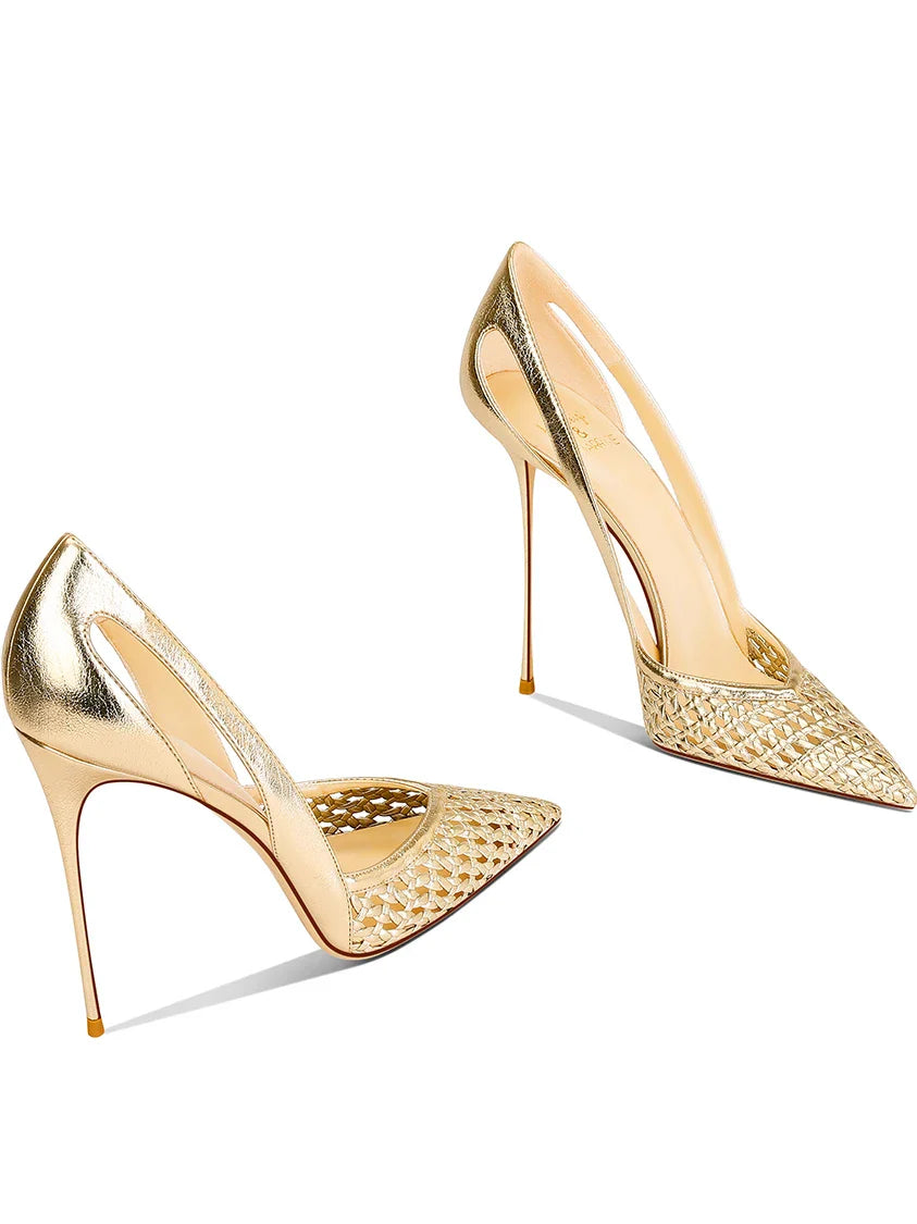 Premium Leather Pointed Stiletto High Heels