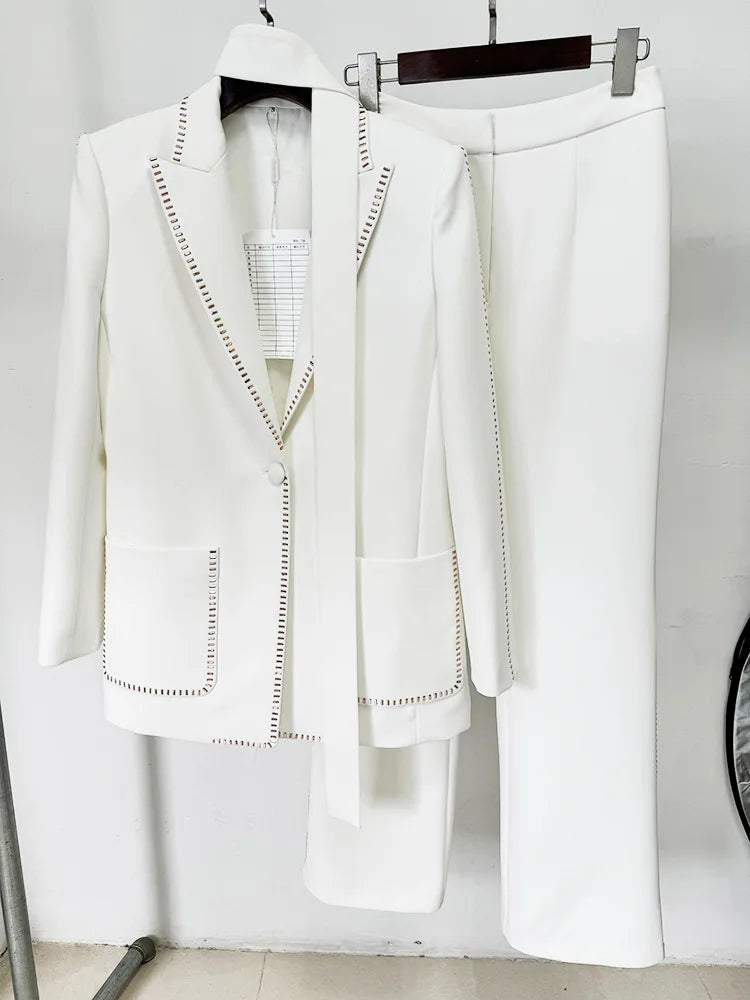 Diamond Decoration Pantsuits