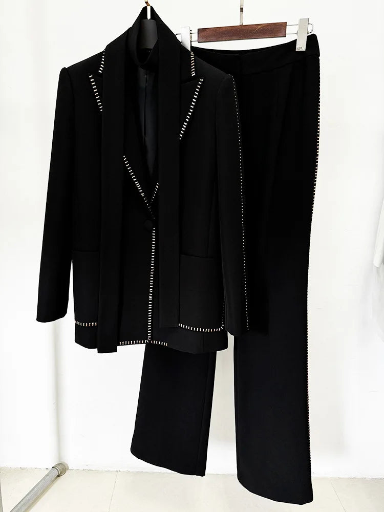 Diamond Decoration Pantsuits