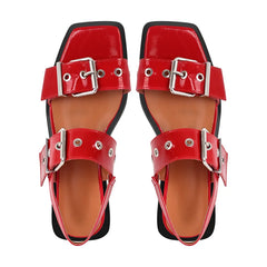 Square Toe Slingback Flats Shoes