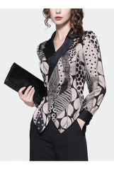Stylish Satin Polka Dot Slim Top