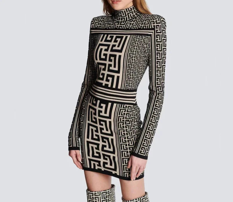 Fashionable Striped Casual Dress