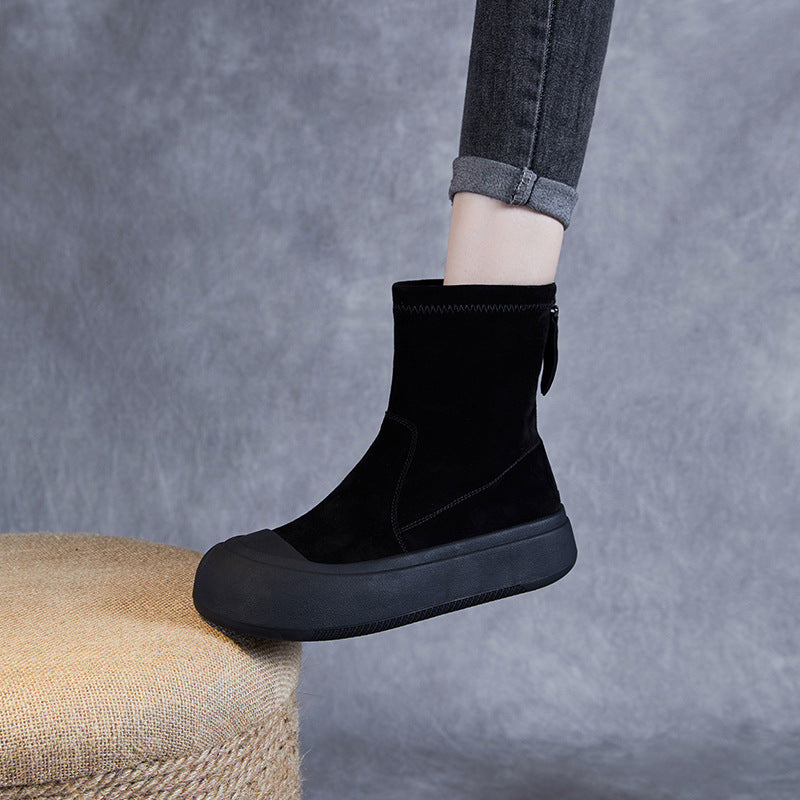Comfy Wedge Chimney Ankle Boots