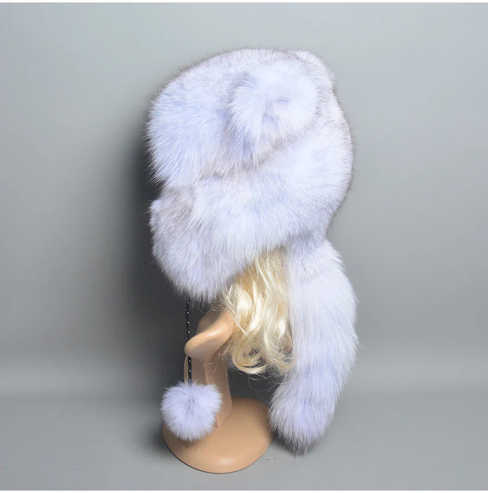 Luxury Hand-Knit Warm Fur Hat