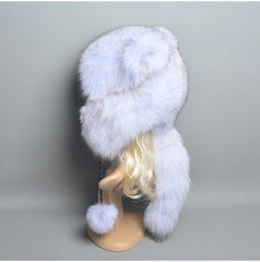 Luxury Hand-Knit Warm Fur Hat