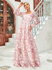 Delicate Lantern Sleeves Boho Dress