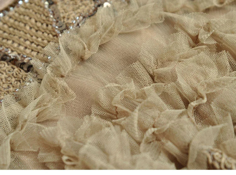 Gorgeous Round Neck Ruffle Party Dress