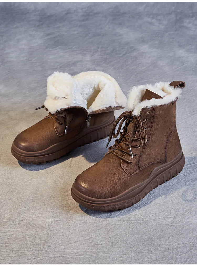 Fur Plush Platform Boots