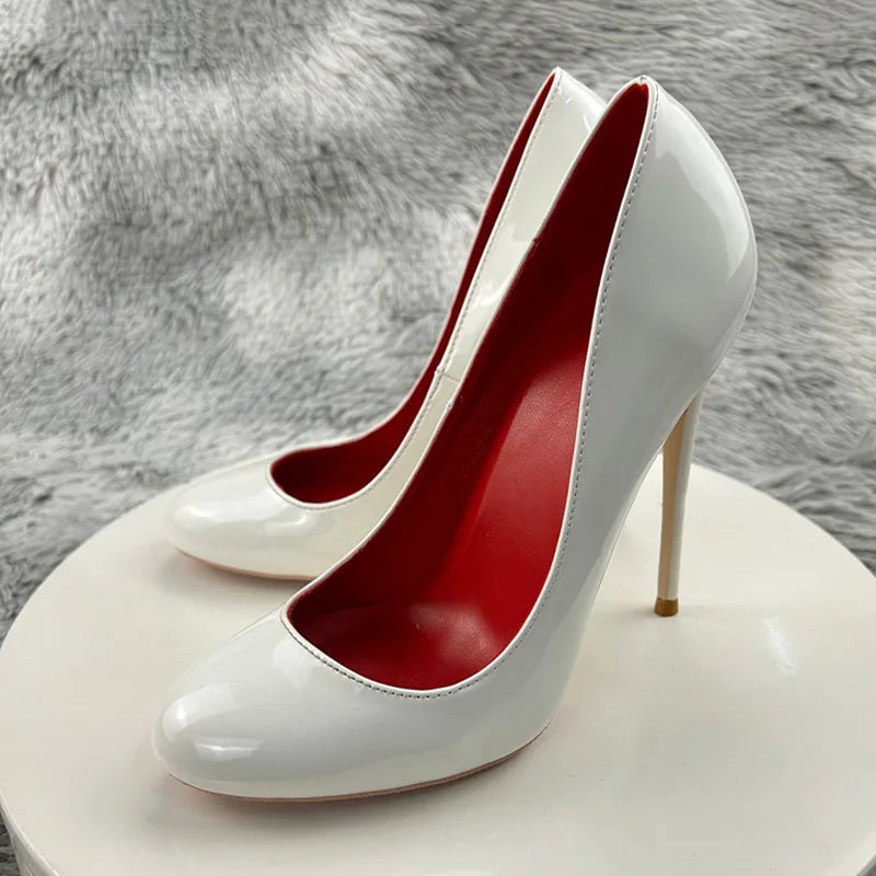 Round Toe Stiletto Pumps