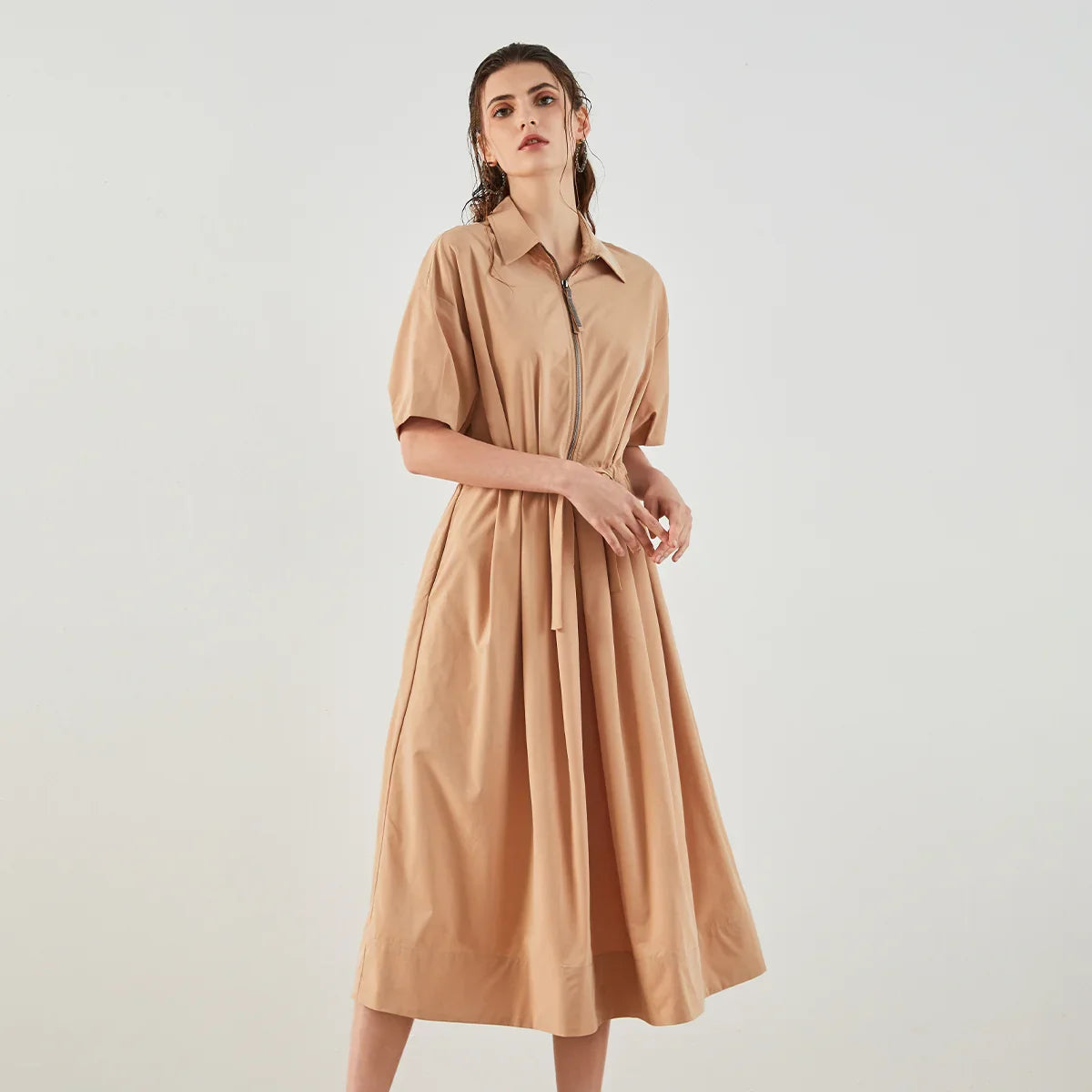 Polo Collar Formal Dress