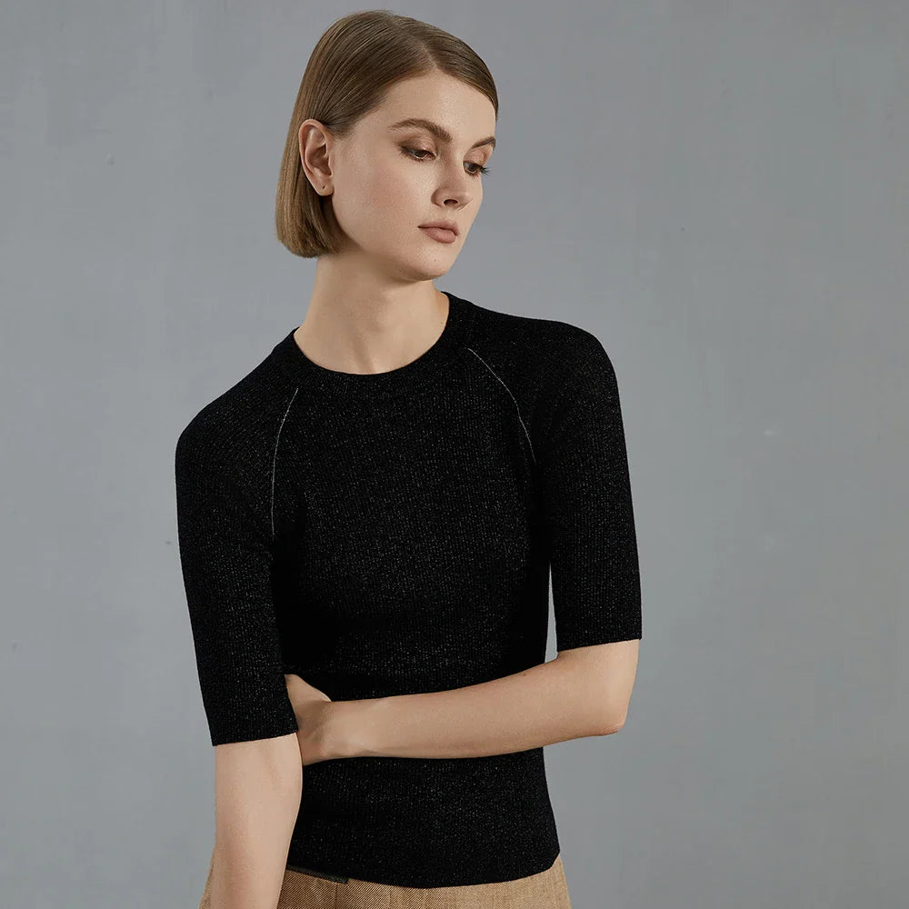 High-end Mid Sleeve Wool Sweater