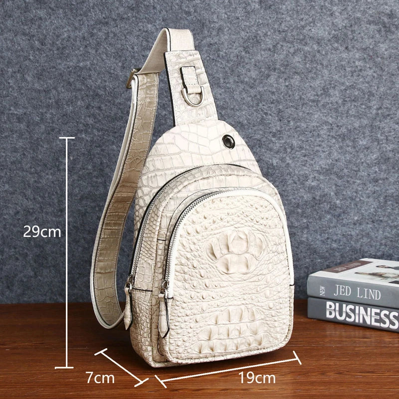 Keep You Accompanied Genuine Leather Crossbody Bag