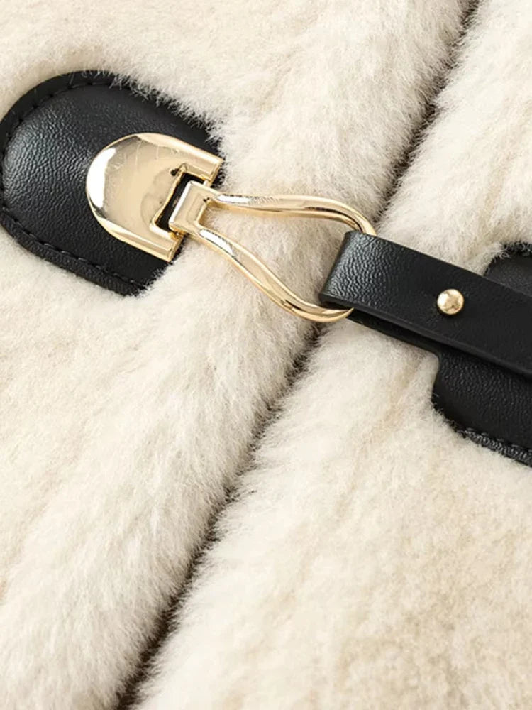 Classy Front Toggle Fur Coat