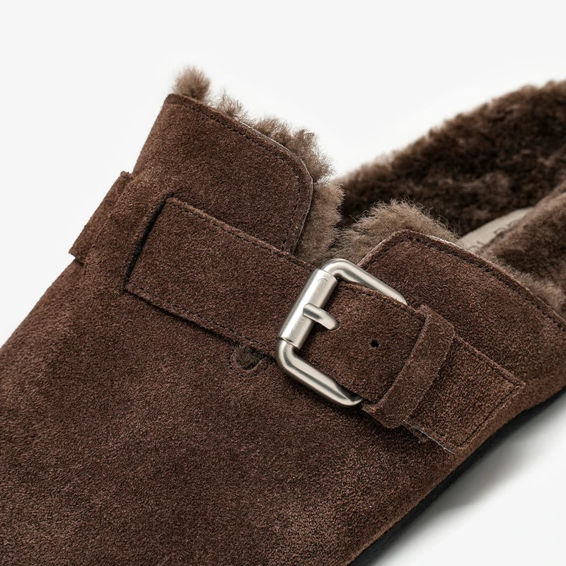 Round Toe Casual Wool Slipper