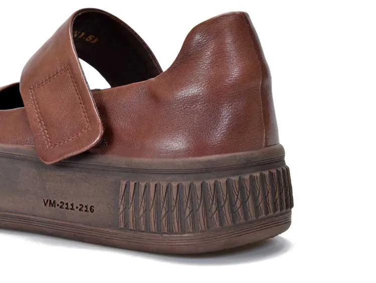 Mary Jane Wedge Flats Shoes