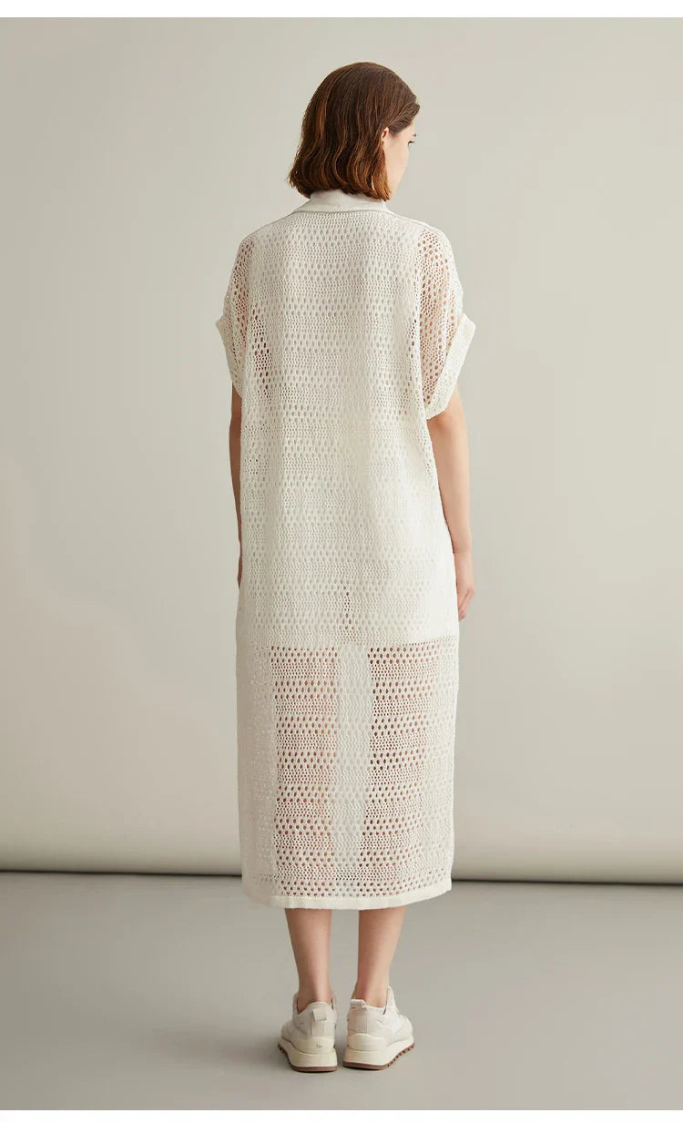 Long Silk Knitted Excellent Cardigan