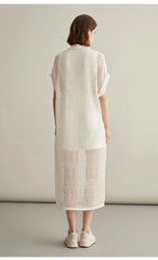 Long Silk Knitted Excellent Cardigan