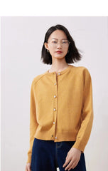 Round Neck Loose Knit Cardigan
