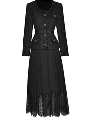 Single Breasted Spliced Formal Dress