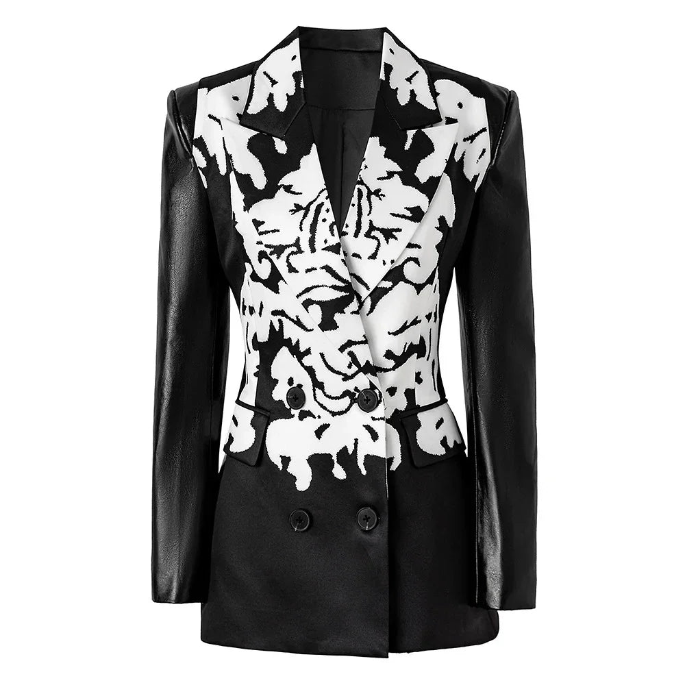 Hit Spliced Color-Block Blazer