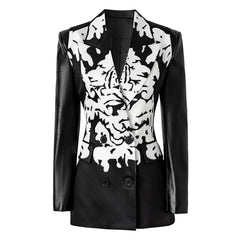 Hit Spliced Color-Block Blazer