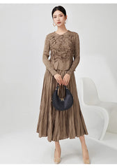 A-Line Pleated Formal Dress