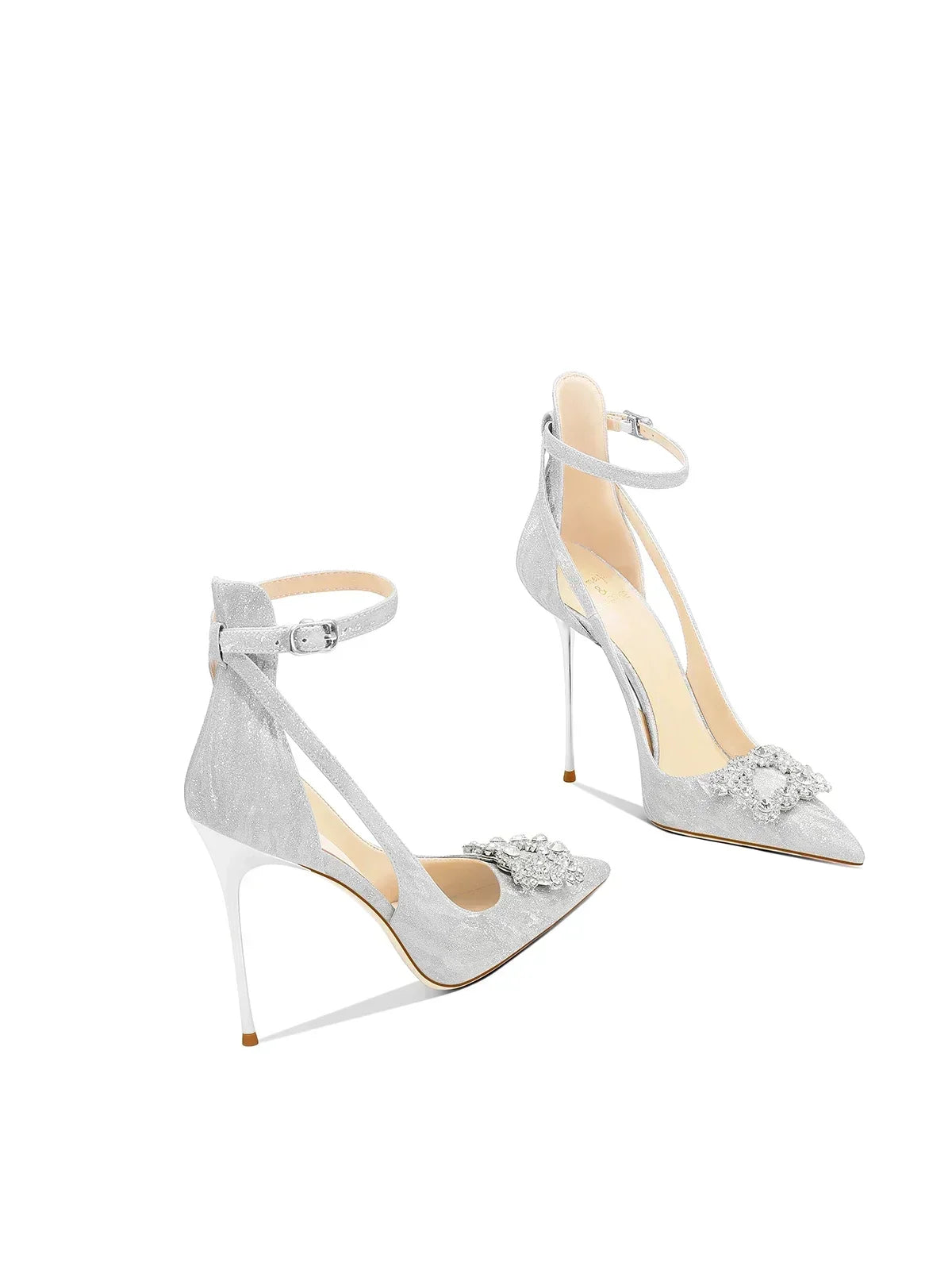 Fashion-Forward Square Buckle High Heels