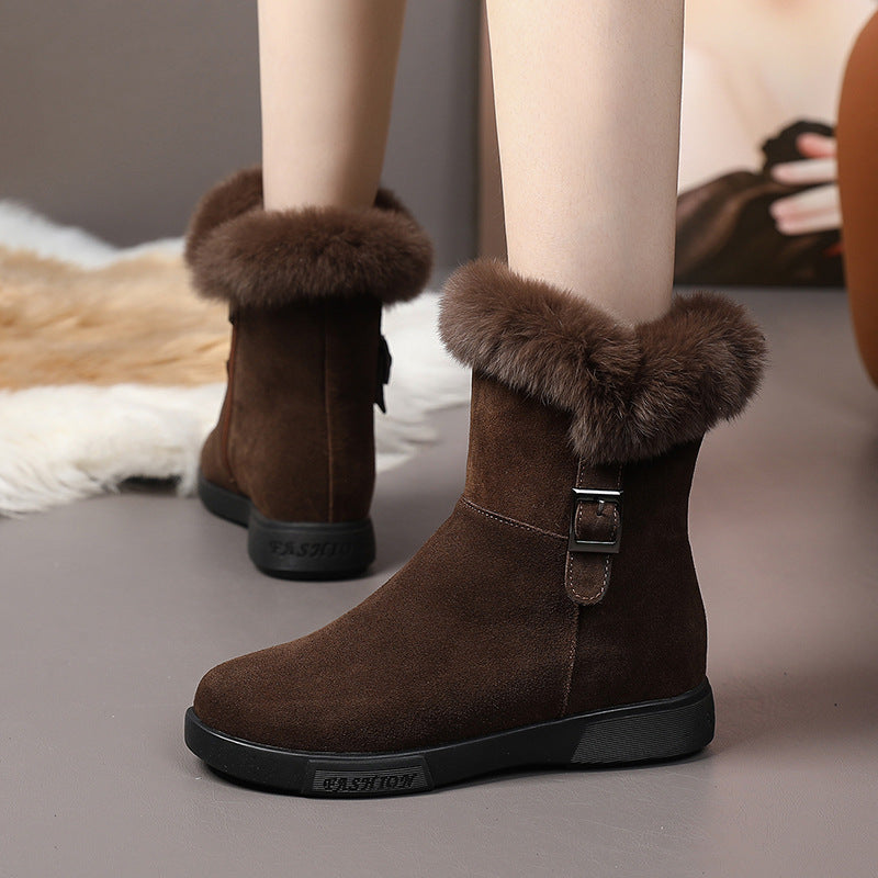 Plush Warm Fur Ankle Booties