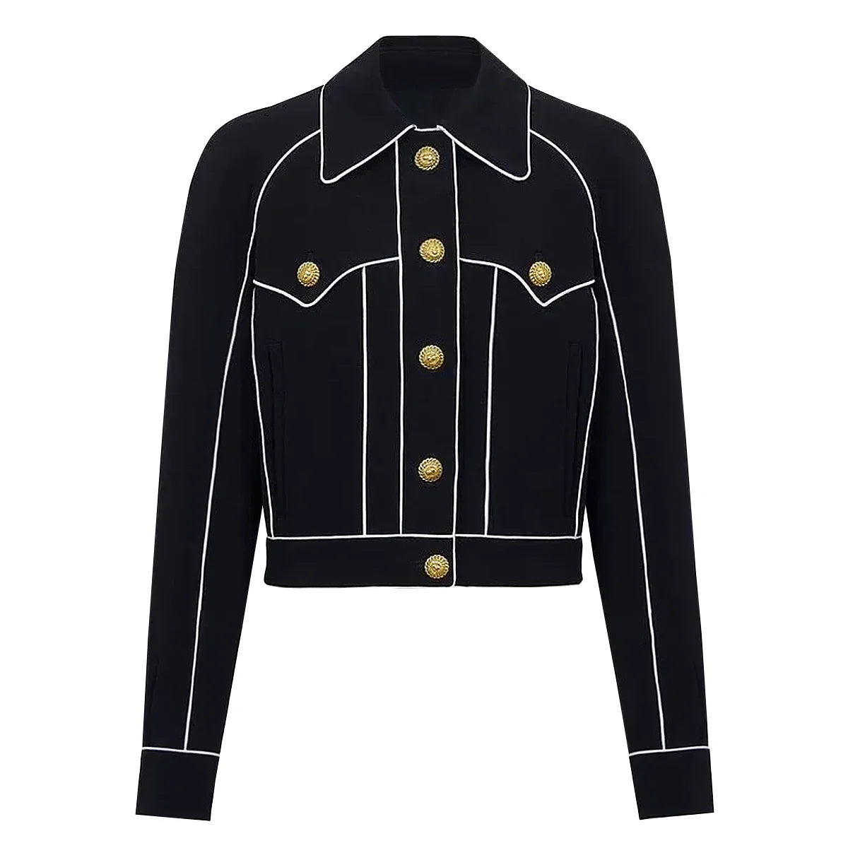 Sophisticated Colored Striped Polo Coat