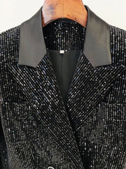 High Street Double Breasted Velvet Blazer